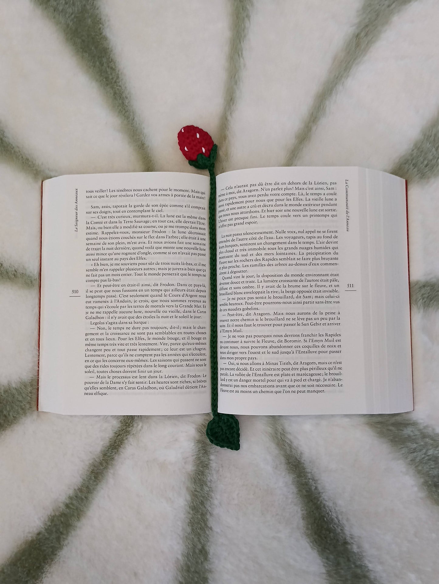 Marque-pages fraise