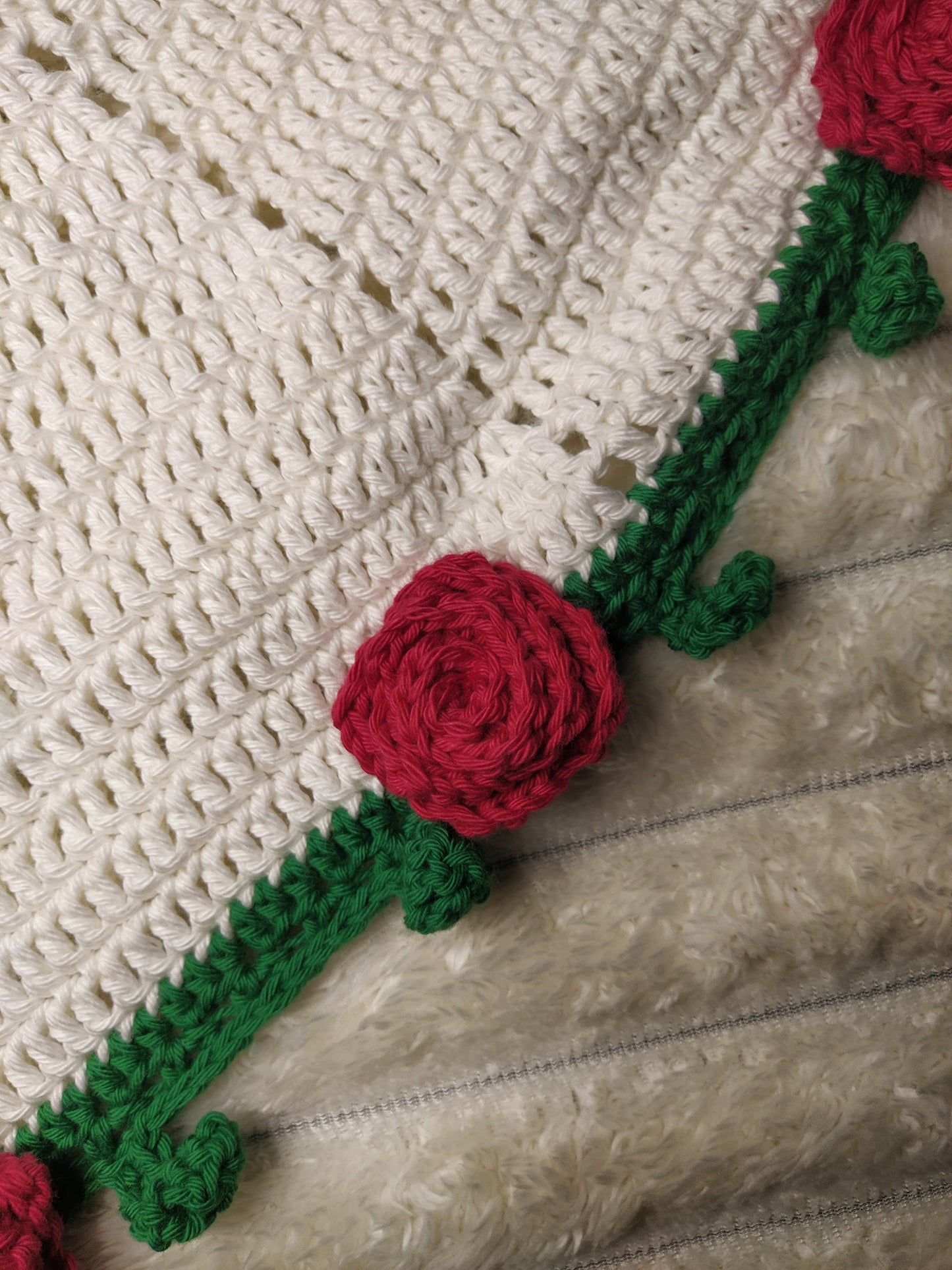 Plaid décoratif "Bouquet de roses"
