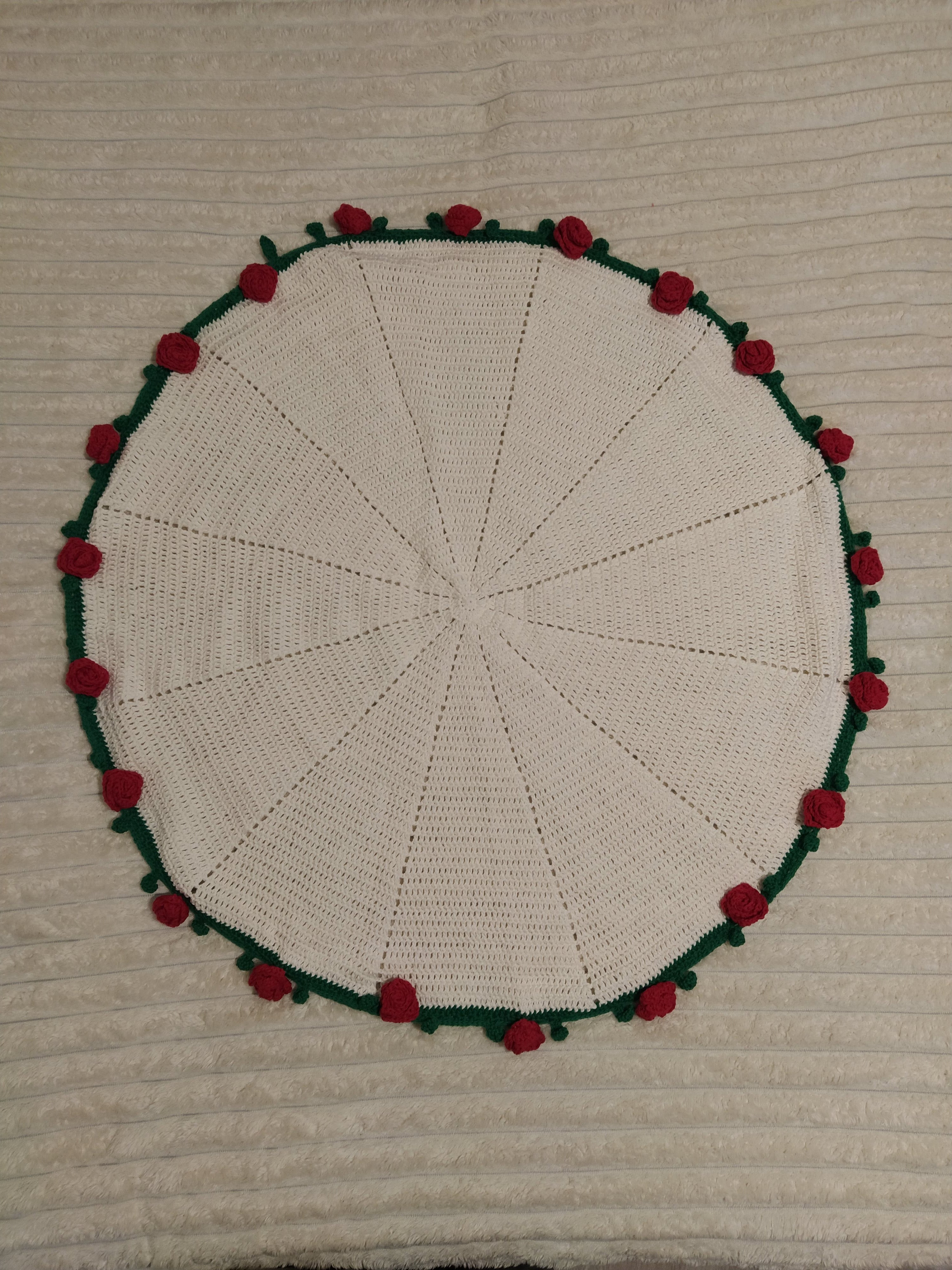 Plaid décoratif "Bouquet de roses"